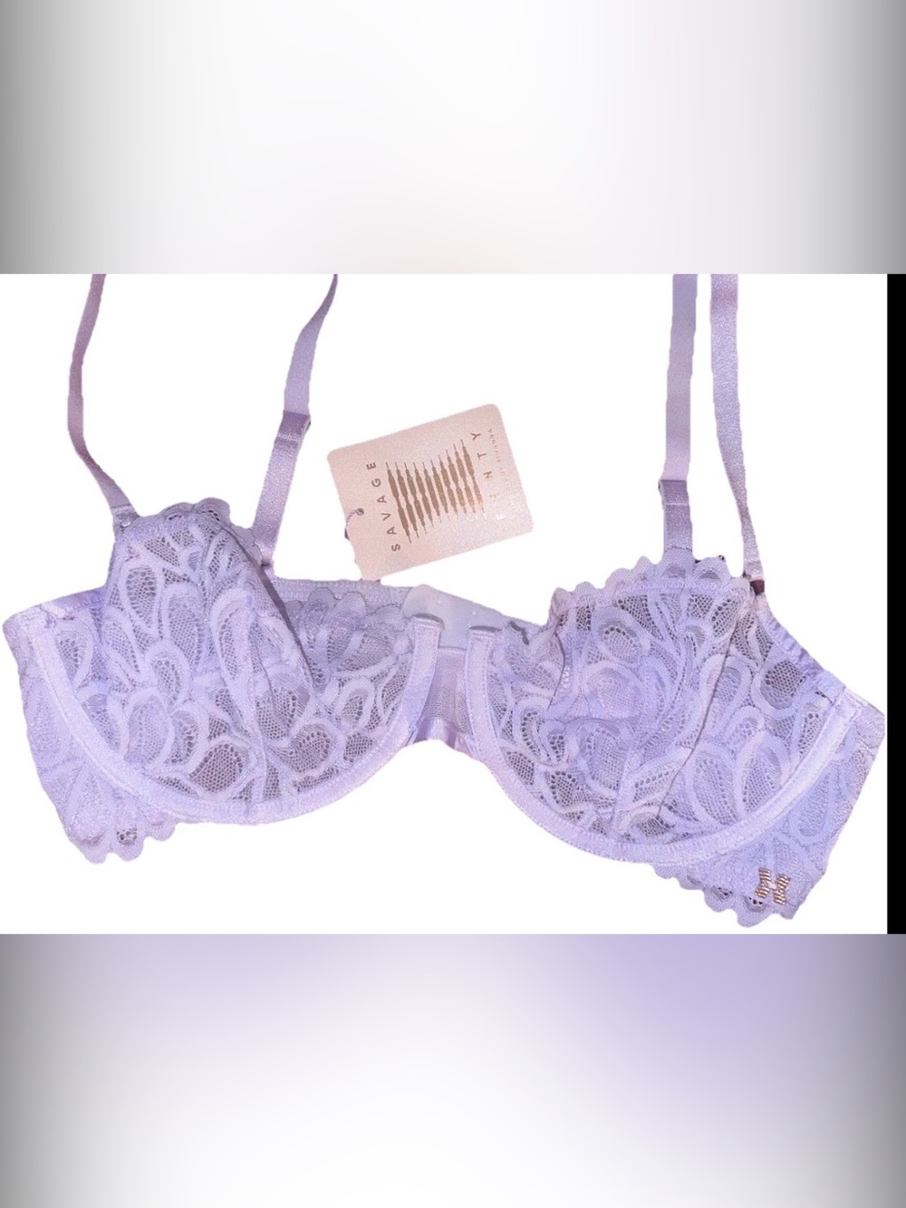 Savage X Fenty Lavender Lace Underwire Bra Size 34D NWT